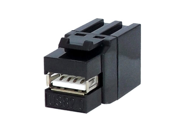 USB 2.0 A female to A female keystone coupler-KCUAA2bk