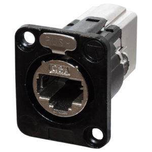 XLR type Category 6A STP Black Fronted Coupler SGACDpmbk