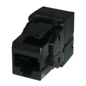 Black, Tool-less Category 6, Keystone socket
