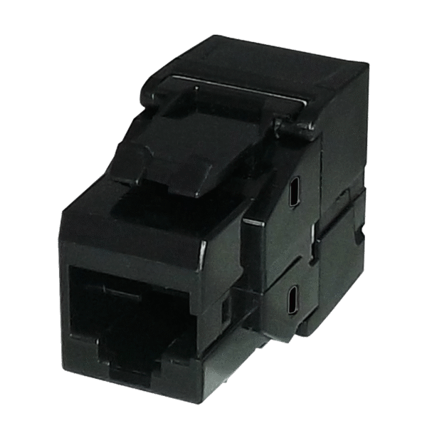Black, Tool-less Category 6, Keystone socket