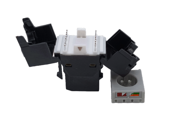 Black, Tool-less Category 6, Keystone socket