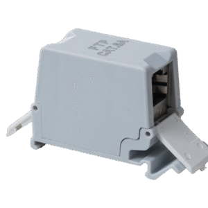 DIN rail mount Cat 6a coupler
