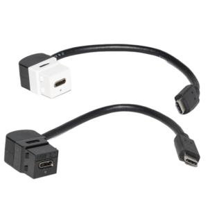 USB C angled female to male tailed socket